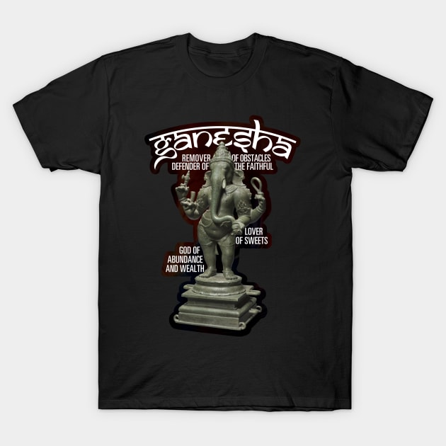 Ganesha Remover of Obstacles T-Shirt by LaughingCoyote